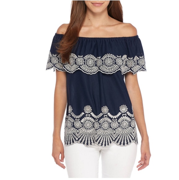 Fever Tops - Off the Shoulder Ruffle Top (Large)